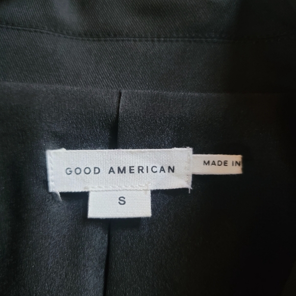 Good American Crystal Exec Blazer Dress A-line Plunging Neck Double Breasted Sm - Picture 12 of 15